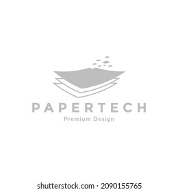 símbolo del logotipo de la tecnología de datos de papel apilado icono de la ilustración del diseño gráfico idea creativa