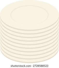 El icono de placas apiladas aisladas sobre fondo blanco