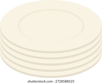 El icono de placas apiladas aisladas sobre fondo blanco