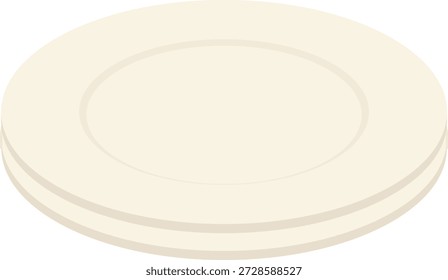 El icono de placas apiladas aisladas sobre fondo blanco