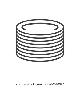stacked plates icon vector illustration