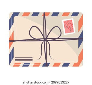 stacked postal mails flat icon