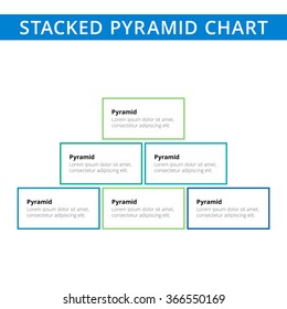 Stacked pyramid chart template 2