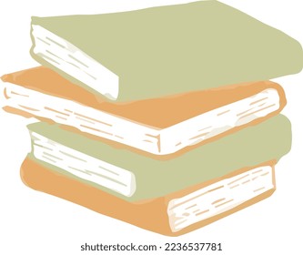 Stacked reading and many books
