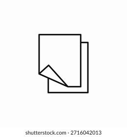 Hojas apiladas Icono de papel signo Vector