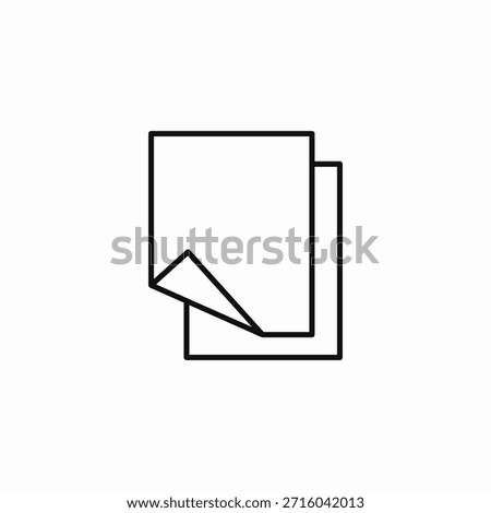 stacked sheets paper icon sign vector