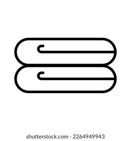 Stacked simple towel icons. Vector.