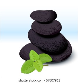 Stacked spa stones. Vector.