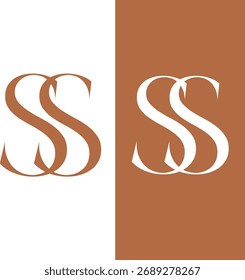 Diseño de logotipo de monograma SS apilado