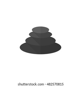 Stacked stone icon in flat color style. Spa, meditation, wellness, relaxation 