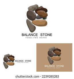 Stacked Stone Logo Design, Balancing Stone Vector, Building Material Stone Illustration, Pumice Stone Illustration Walpapeer