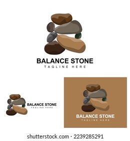 Stacked Stone Logo Design, Balancing Stone Vector, Building Material Stone Illustration, Pumice Stone Illustration Walpapeer