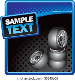 stacked tires on classy modern style grunge template