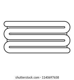 Stacked towel icon. Outline illustration of stacked towel vector icon for web design isolated on white background