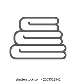 stacked towels simple line icon