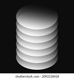 Stacked Tower Abstract Server, HDD, Hosting Or Building Construction Icon