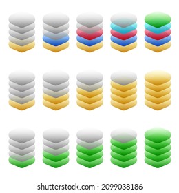 Stacked Tower Abstract Server, HDD, Hosting Or Building Construction Icon