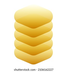 Stacked Tower Abstract Server, HDD, Hosting Or Building Construction Icon