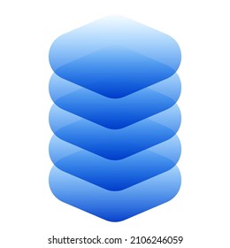 Stacked Tower Abstract Server, HDD, Hosting Or Building Construction Icon