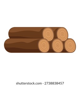 Stacked wood logs presenting prominent growth rings, ideal for projects related to forestry, logging, and woodworking