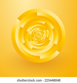 Stacked yellow circle