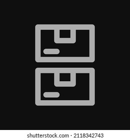 stacking icon with black background