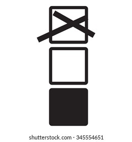 Stacking limit by number. Cargo signs
