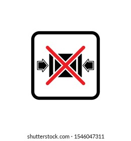 Stacking limitation sign. Flat packaging symbol.