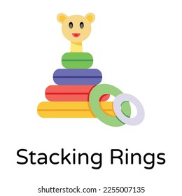 Stacking rings hand drawn icon, download premium 