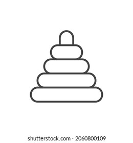 stacking rings toy icon. children toy. Donut tower