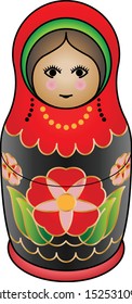 A stacking Russian matryoshka / babushka / tea doll.