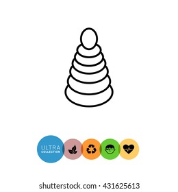 Stacking toy icon