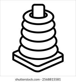 Stacking Toy Icon Element For Design