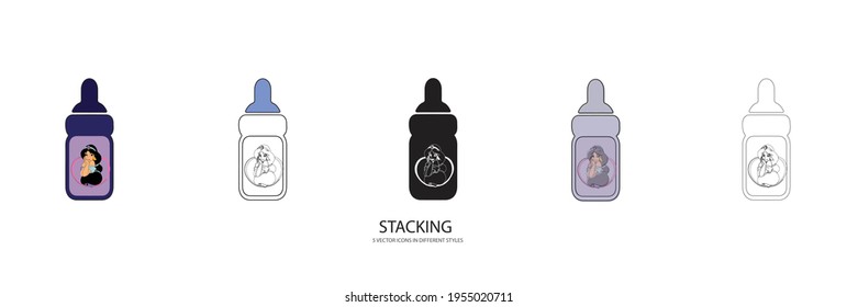 stacking toy vector type icon