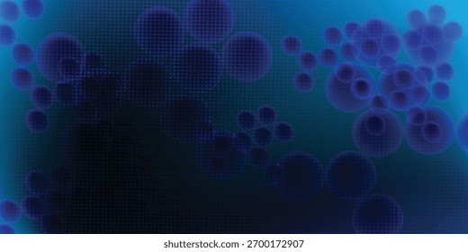 Pilhas de círculos e pontos. Círculos e pontos geométricos. Formas minimalistas. Elementos moleculares gráficos abstratos.