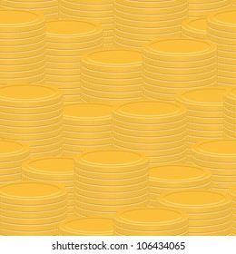 Stacks of coins - abstract seamless vector texture
