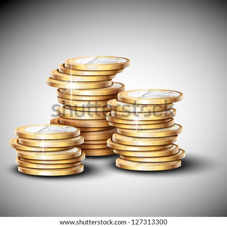 Stacks of coins. Eps 10