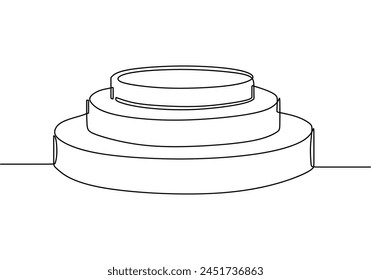 Stacks of coins penny cents. Continuous one line drawing