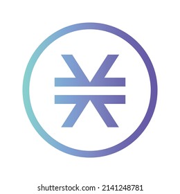 Stacks Cryptocurrency coin icon. STX coin symbol. Cryptocurrency vector icon. Flat Vector illustration - Vector