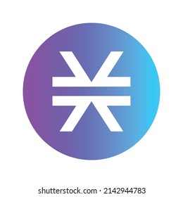 Stacks Cryptocurrency coin icon. STX coin symbol. Cryptocurrency vector icon. Flat Vector illustration - Vector
