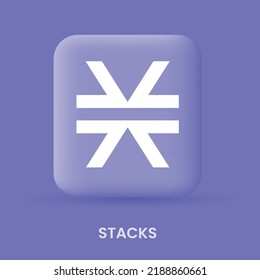 Stacks (STX) crypto currency logo symbol vector illustration svg