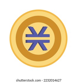 Stacks (STX)  cryptocurrency golden coin isolated on white background vector illustration.ai