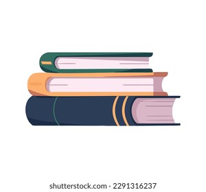 Stacks of wisdom books icon isolated
