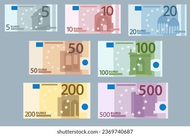 Premium Vector  5 euro money banknote cartoon vector illustration