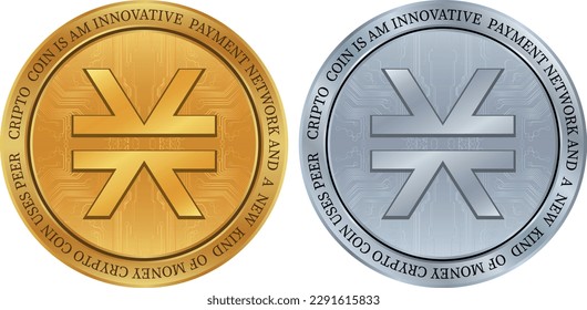 stacks-stx coin vector illustrations. 3d illustration. vector coins.