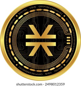 Ilustraciones de criptomonedas stacks-stx sobre fondo abstracto. Ilustraciones 3D.