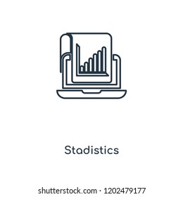 Stadistics concept line icon. Linear Stadistics concept outline symbol design. This simple element illustration can be used for web and mobile UI/UX.