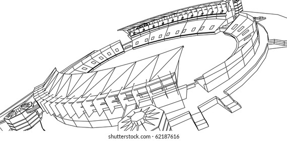 Sports Stadium Drawing Images, Stock Photos & Vectors | Shutterstock