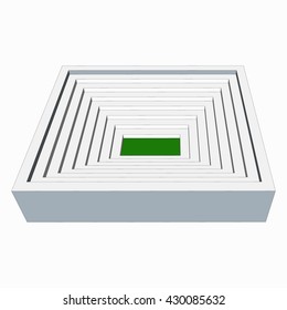 Stadium 3d isolated. Vector illustration. Vector illustration on a white background.