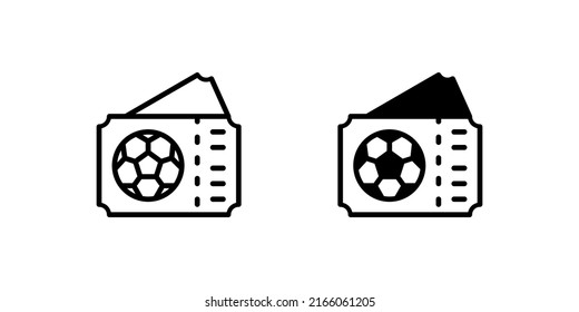 stadium admission ticket icon to watch a football match. suitable for presentations, web and mobile apps